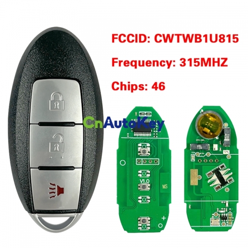 315MHz Smart Car Remote Key Fit For Nissan Rogue/Versa W/ ID46 Chip & FCCID CWTWB1U751